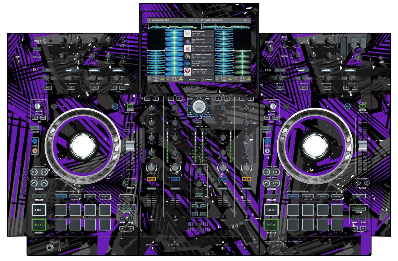 Denon DJ PRIME 4 Skin Ridge Purple
