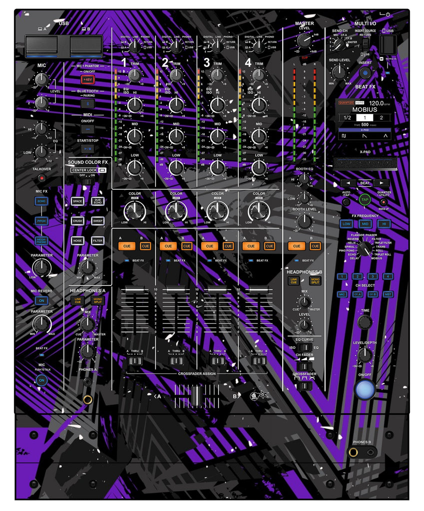 Pioneer DJ DJM A9 Skin Ridge Purple