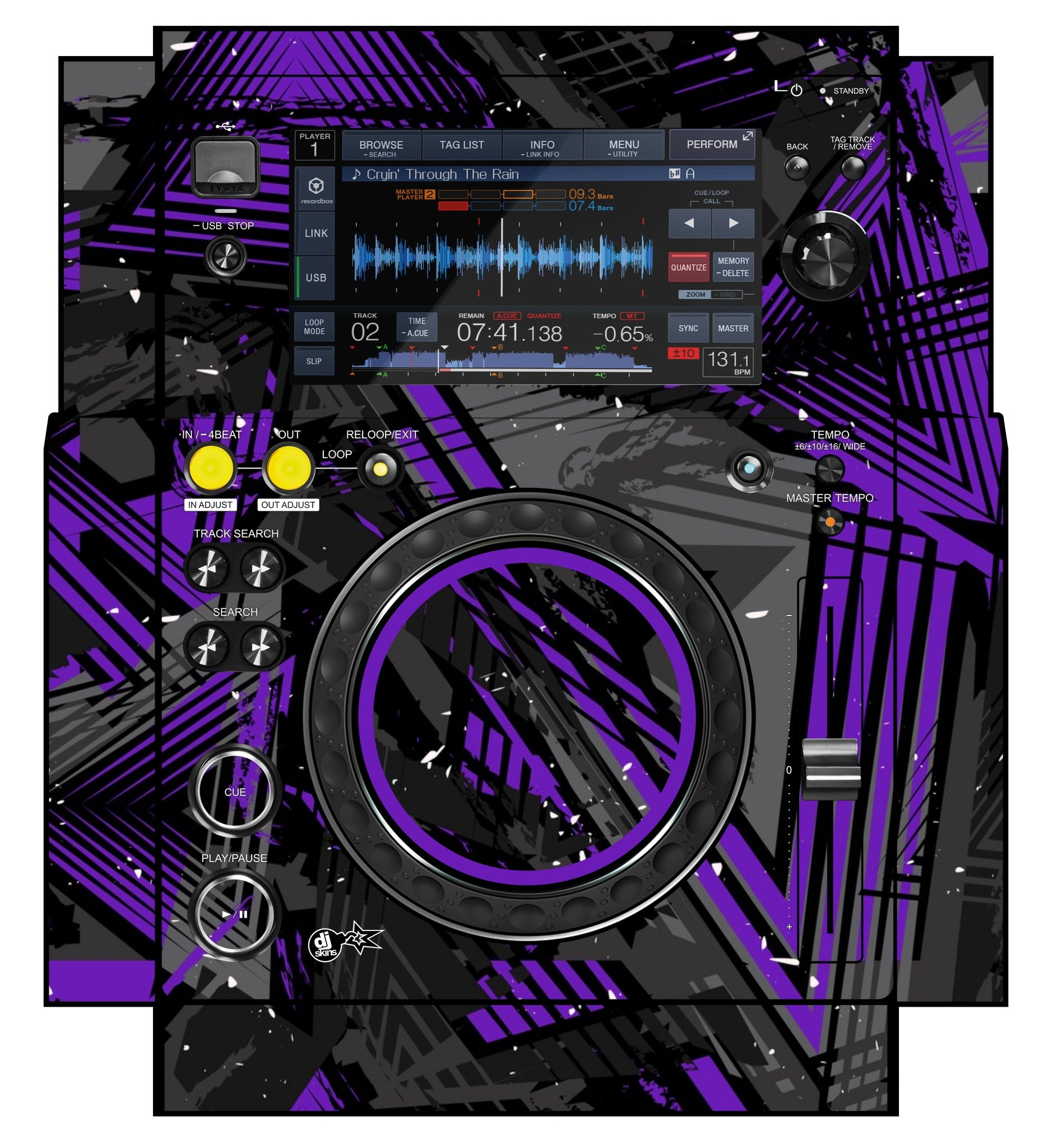 Pioneer DJ XDJ 700 Skin Ridge Purple