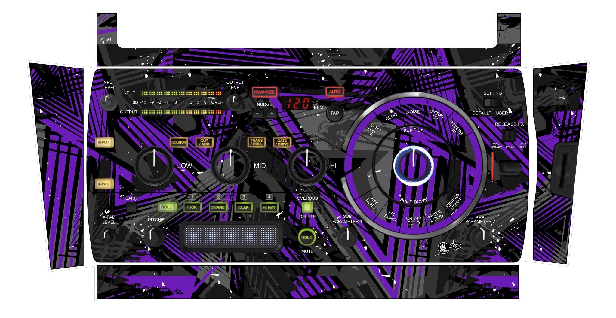 Pioneer DJ RMX 1000 Skin Ridge Purple