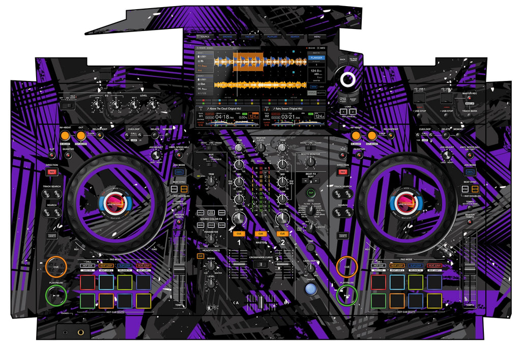 Pioneer DJ XDJ RX 3 Skin Ridge Purple