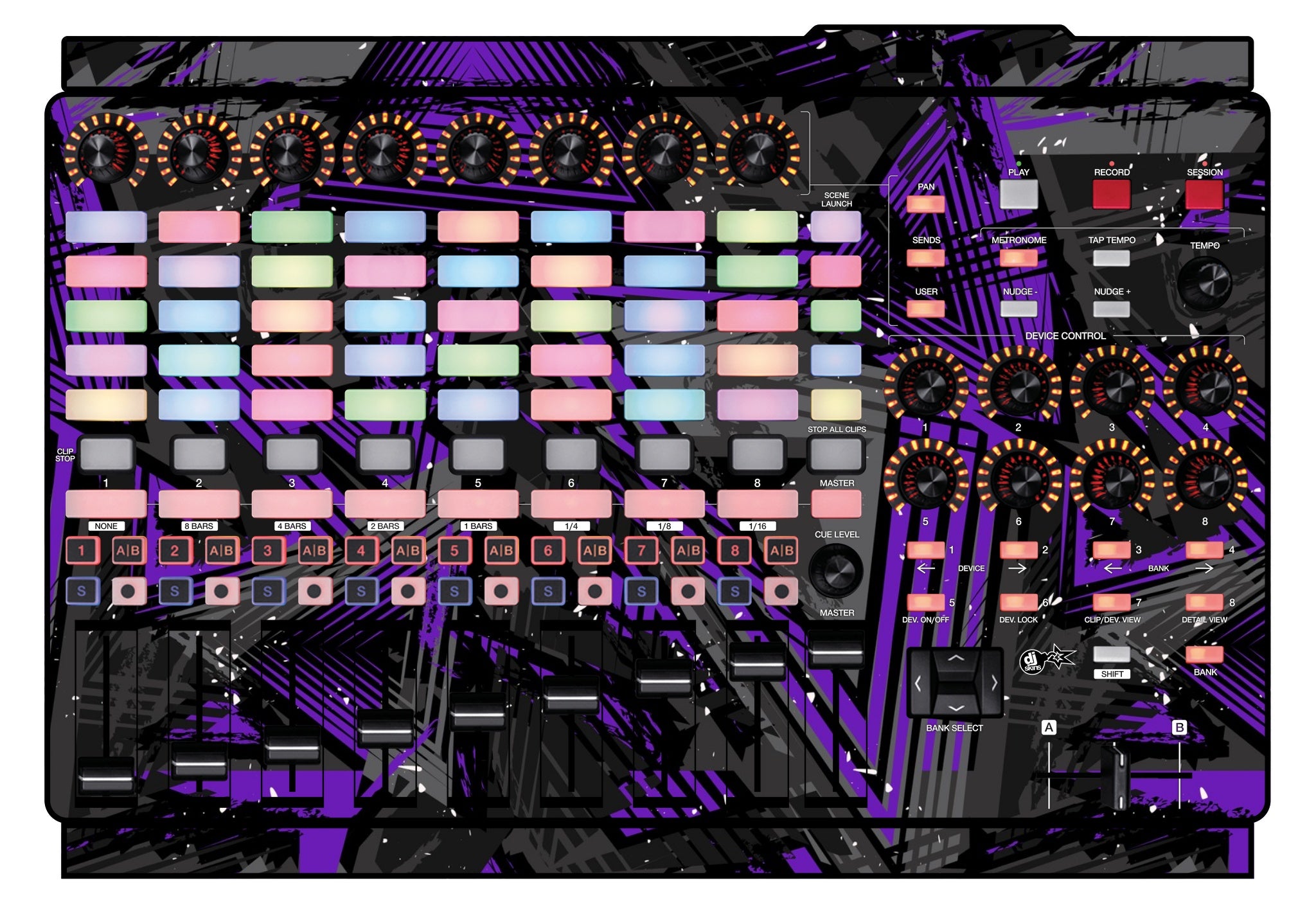 Akai Pro APC 40 MK2 Skin Ridge Purple