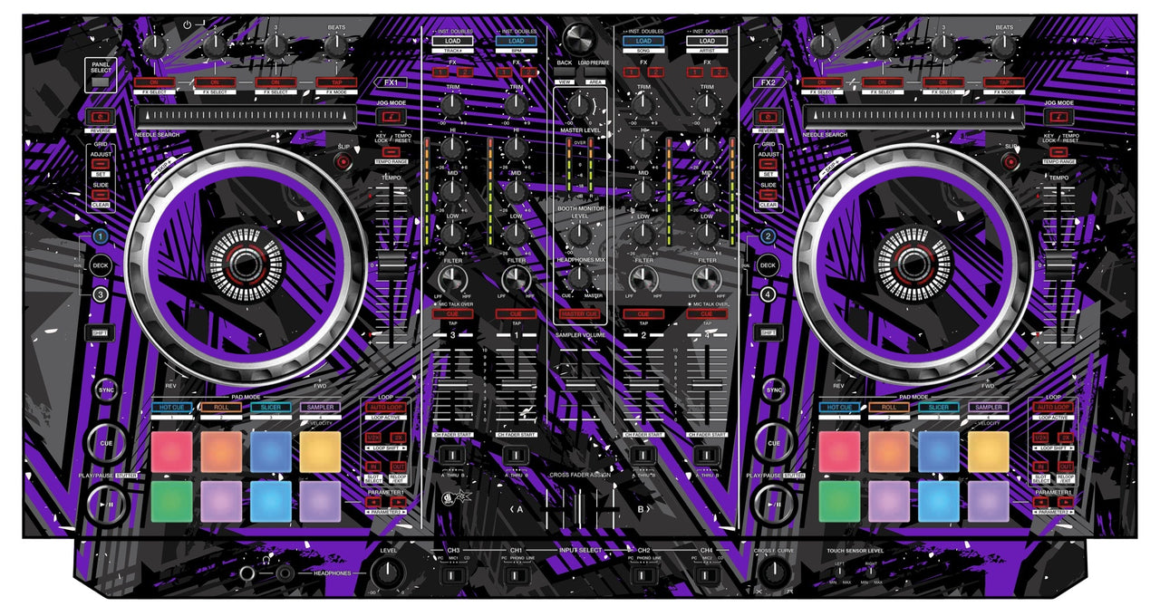 Pioneer DJ DDJ SX Skin Ridge Purple