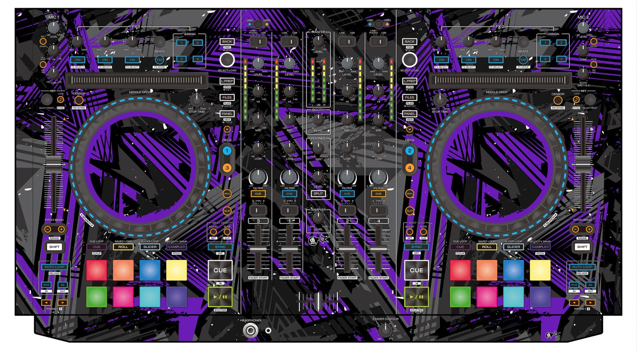 Denon DJ MC 7000 Skin Ridge Purple