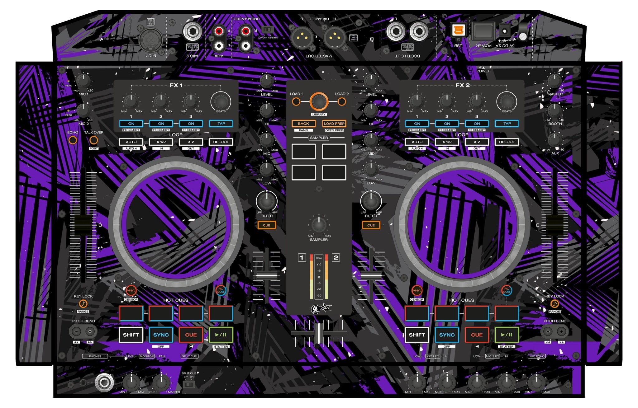 Denon DJ MC 4000 Skin Ridge Purple
