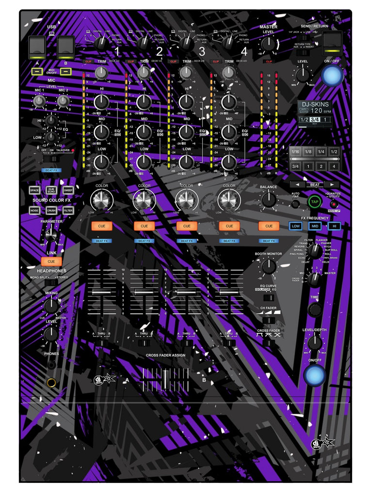 Pioneer DJ DJM 900 NEXUS 2 Skin Ridge Purple