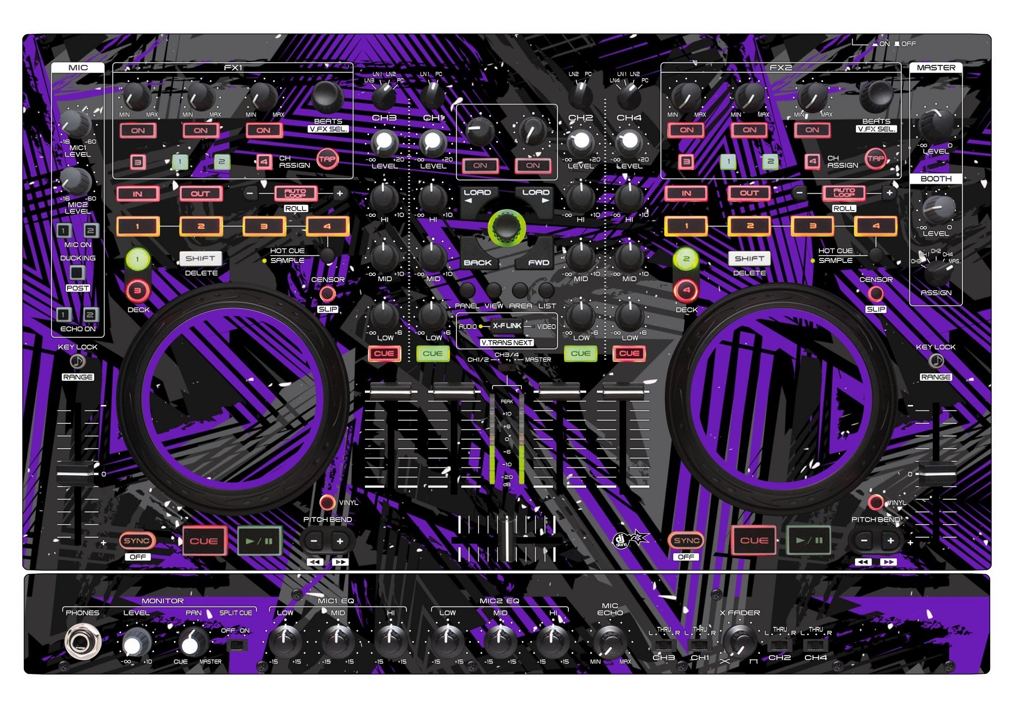 Denon DJ MC 6000 MK2 Skin Ridge Purple