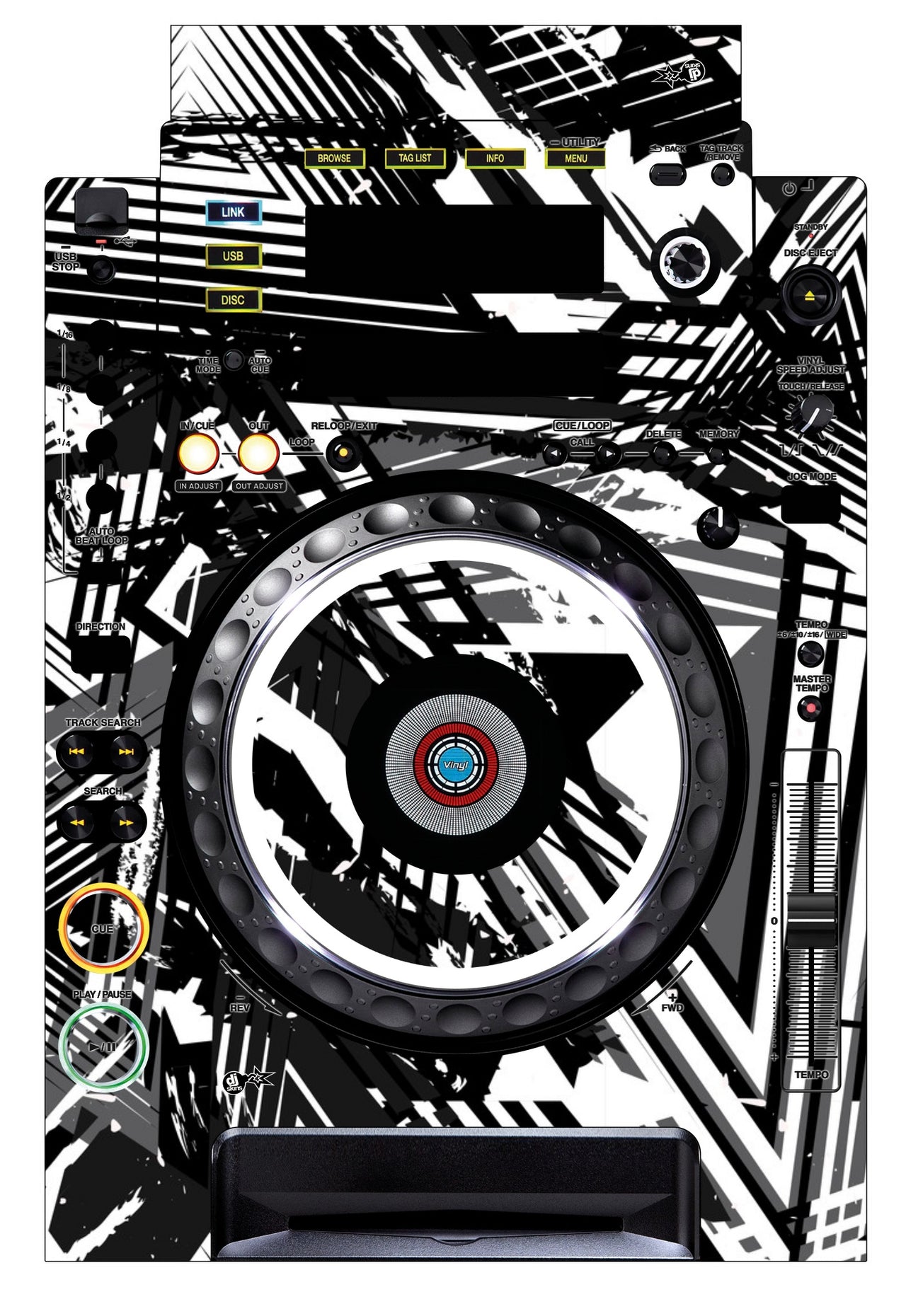 Pioneer DJ CDJ 900 Skin Ridge White