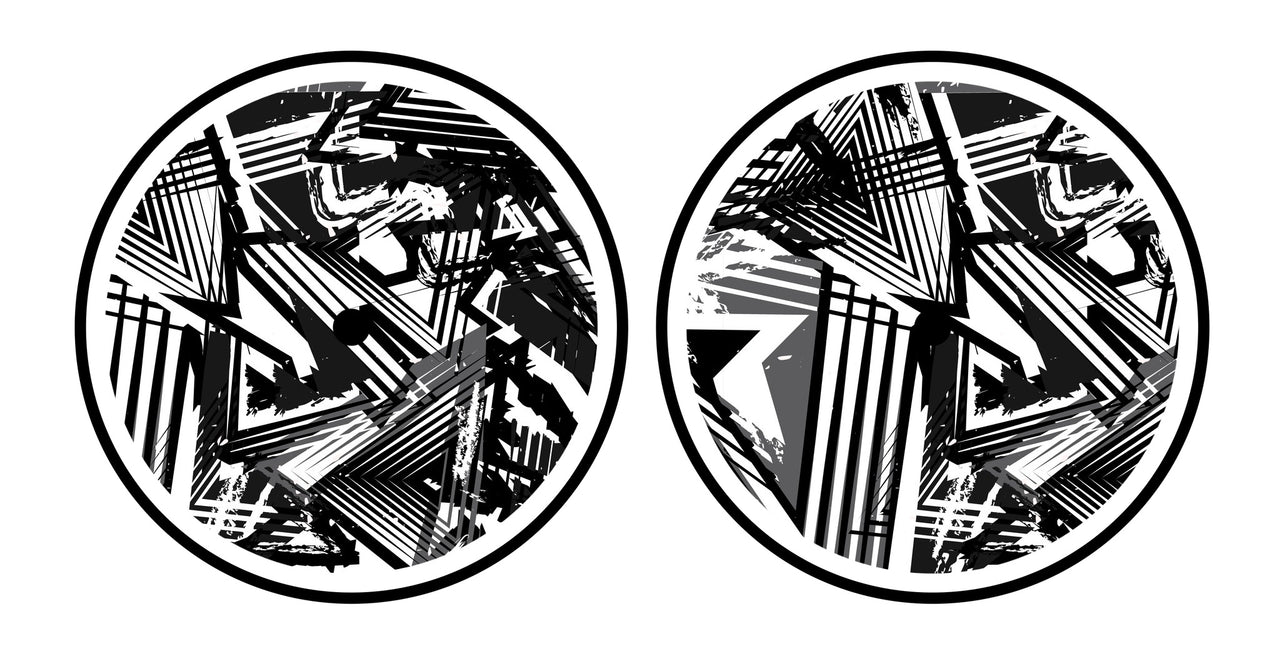 Universal Vinyl Labelsticker (10.2 cm - REGULAR) Skin Ridge White