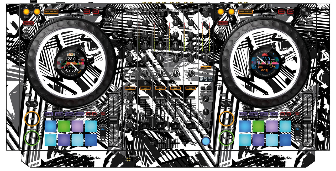 Pioneer DJ DDJ 1000 SRT Skin Ridge White