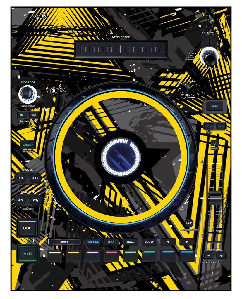 Denon DJ LC 6000 Skin Ridge Yellow