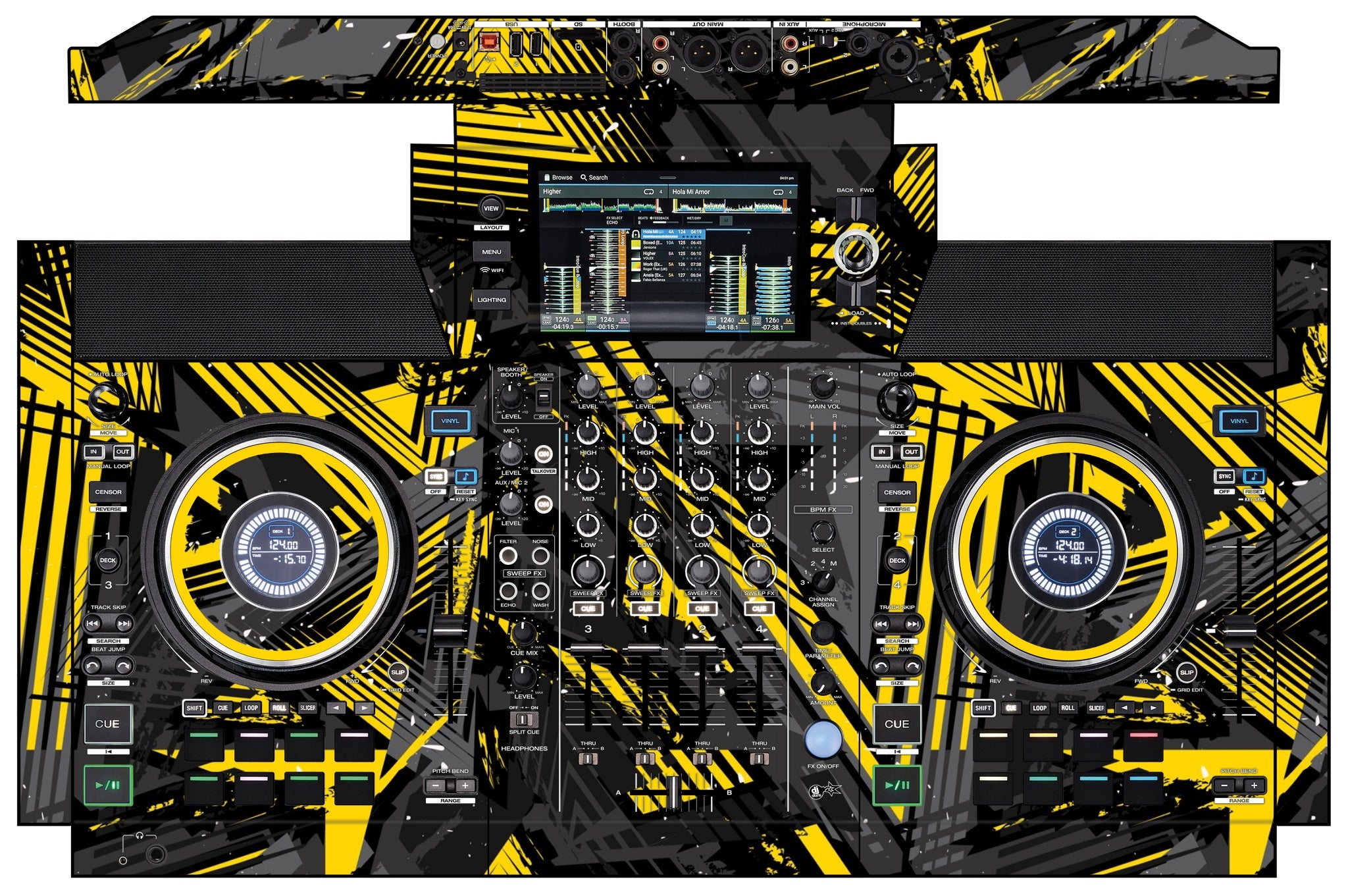 Denon DJ SC Live 4 Skin Ridge Yellow