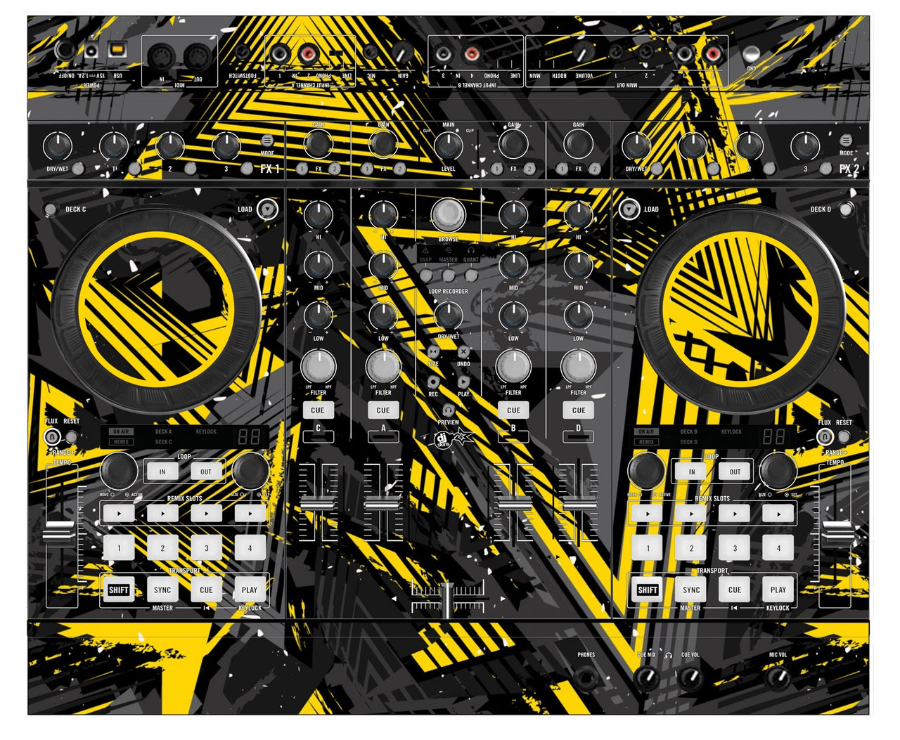 Native Instruments S4 MK2 Skin Ridge Yellow