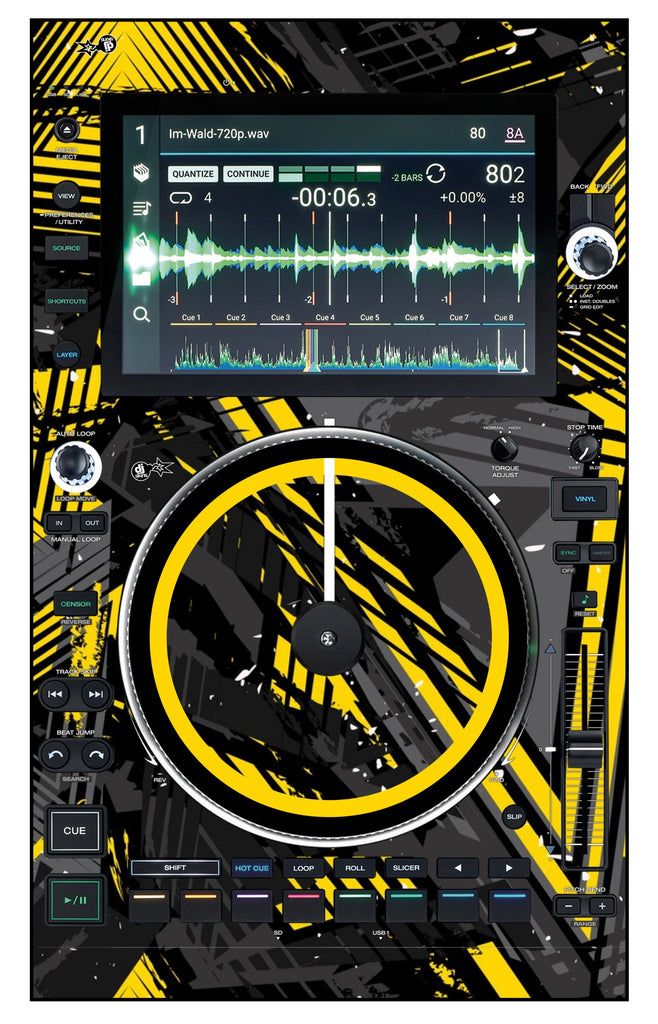 Denon DJ SC 6000 M Skin Ridge Yellow