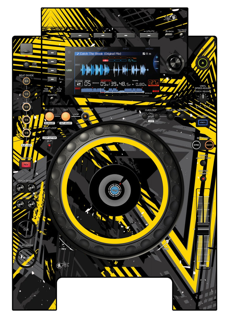 Pioneer DJ CDJ 900 NEXUS Skin Ridge Yellow