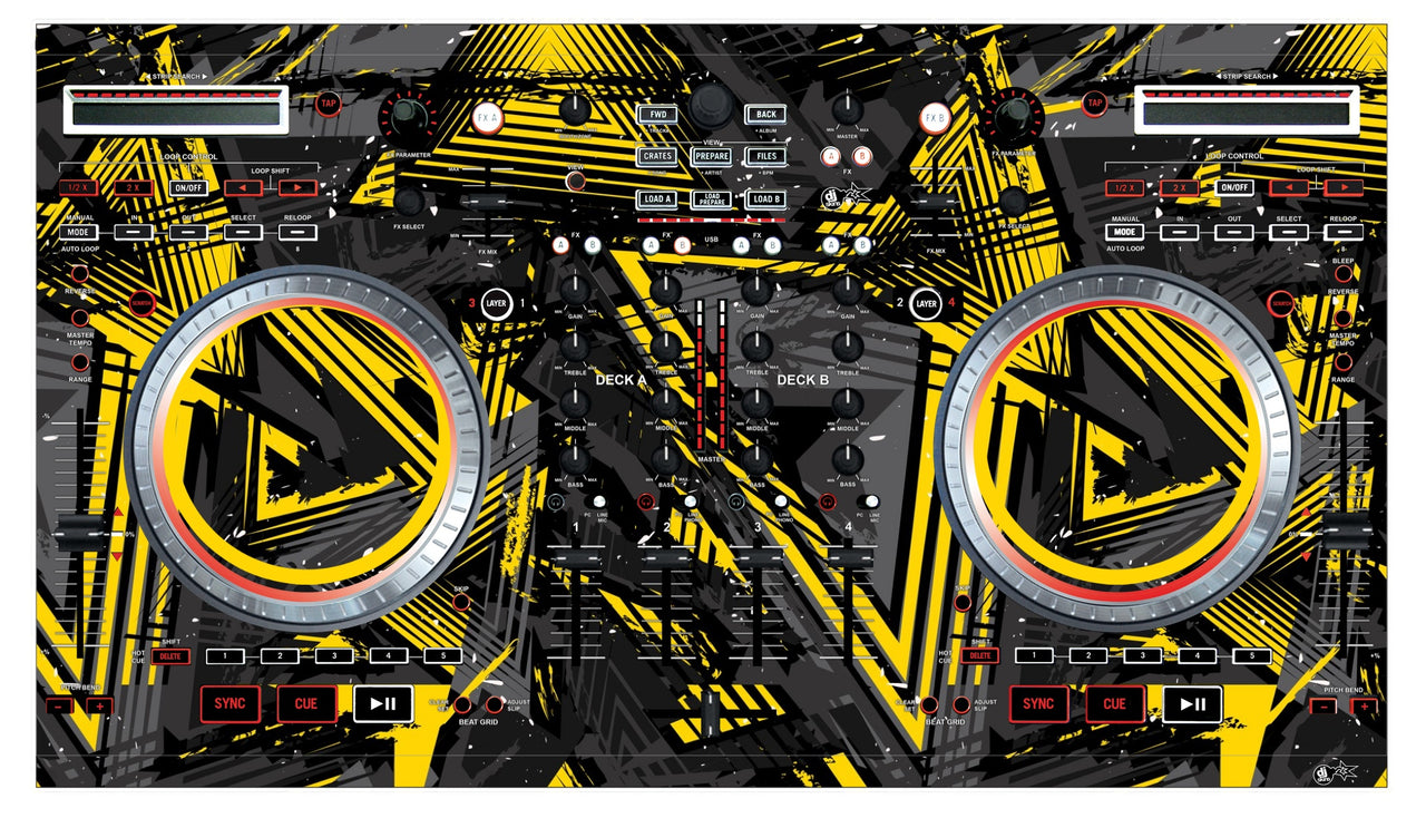 Numark NS 6 Skin Ridge Yellow
