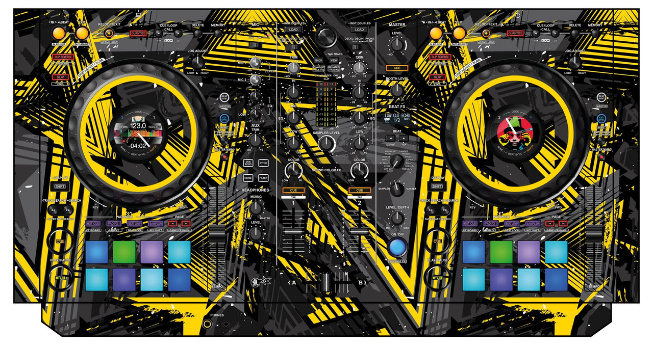 Pioneer DJ DDJ 800 Skin Ridge Yellow