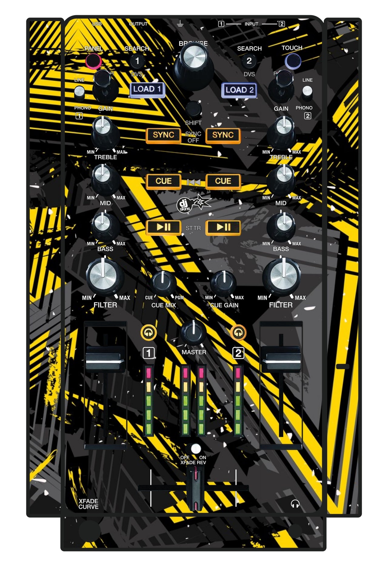 Akai Pro AMX Skin Ridge Yellow