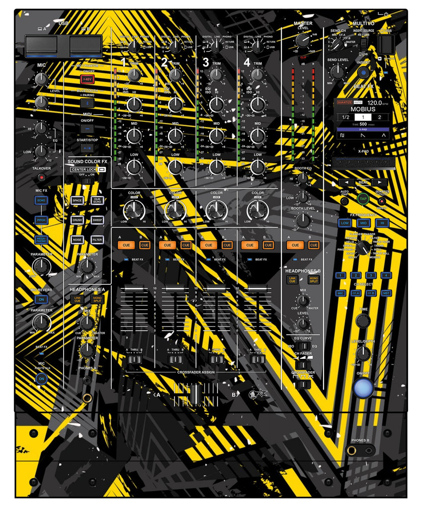 Pioneer DJ DJM A9 Skin Ridge Yellow