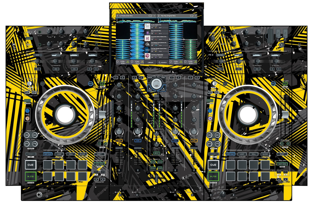 Denon DJ PRIME 4 Skin Ridge Yellow