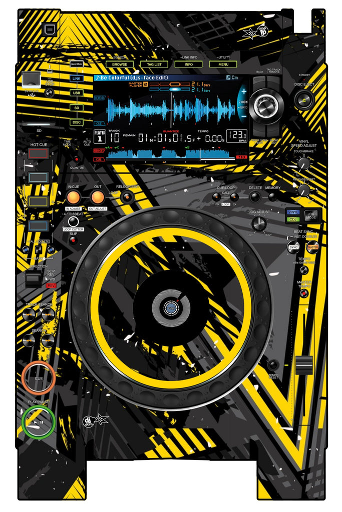 Pioneer DJ CDJ 2000 NEXUS 2 Skin Ridge Yellow
