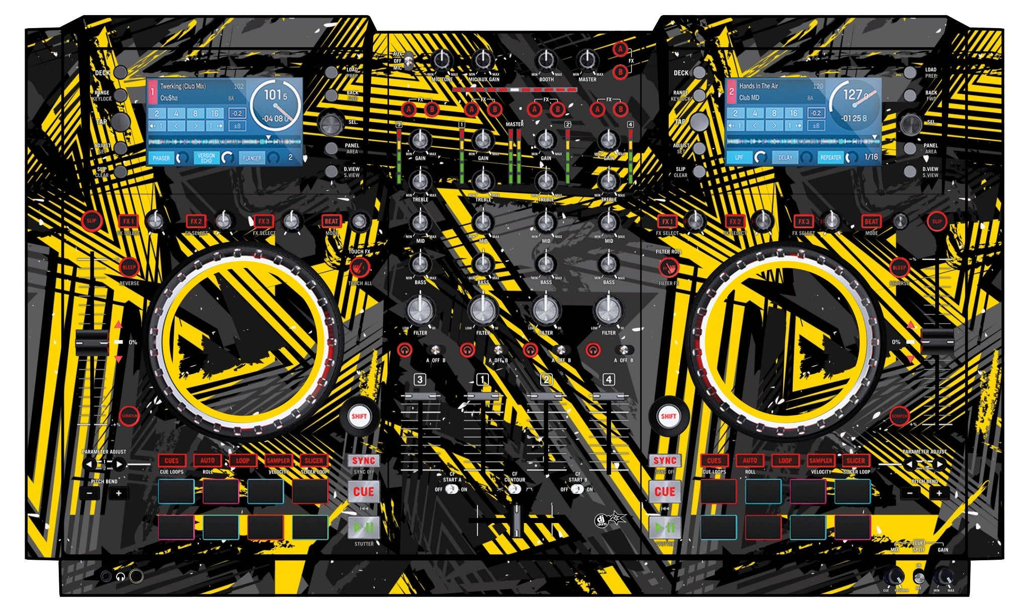 Numark NV Skin Ridge Yellow