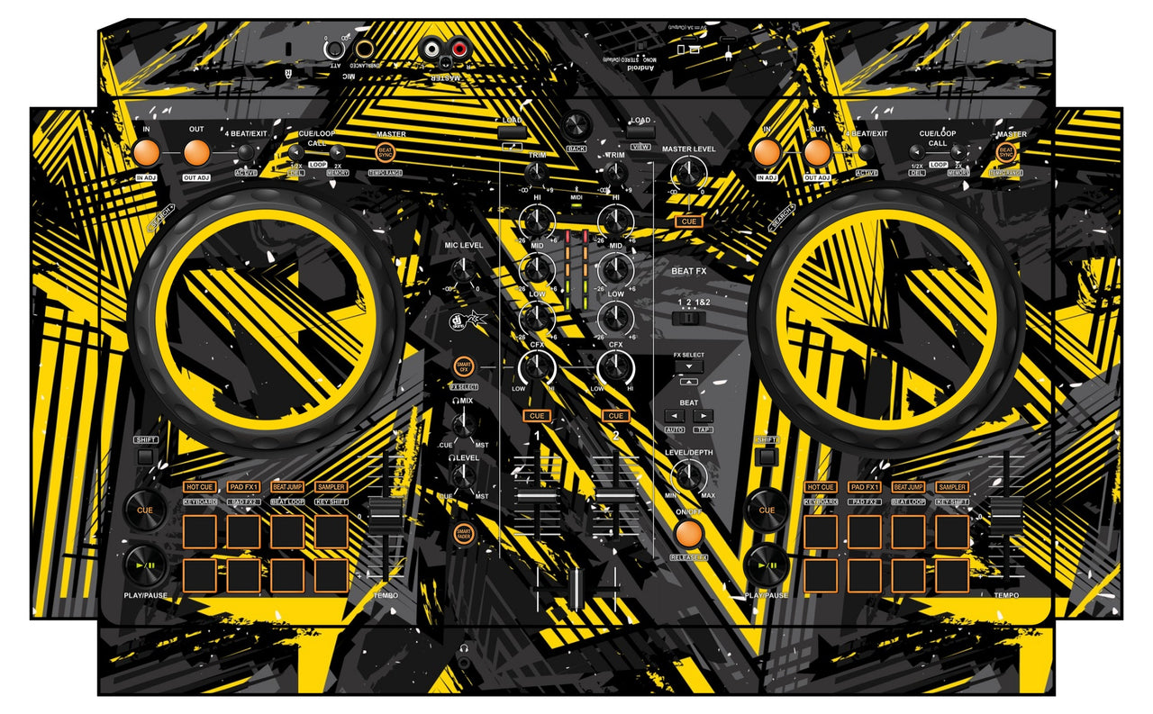 Pioneer DJ DDJ FLX 4 Skin Ridge Yellow