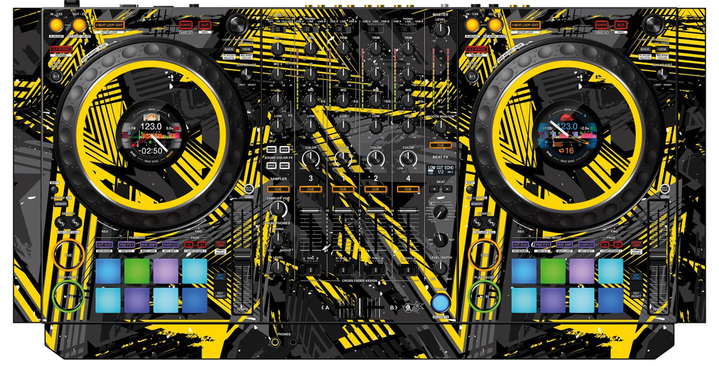 Pioneer DJ DDJ 1000 Skin Ridge Yellow