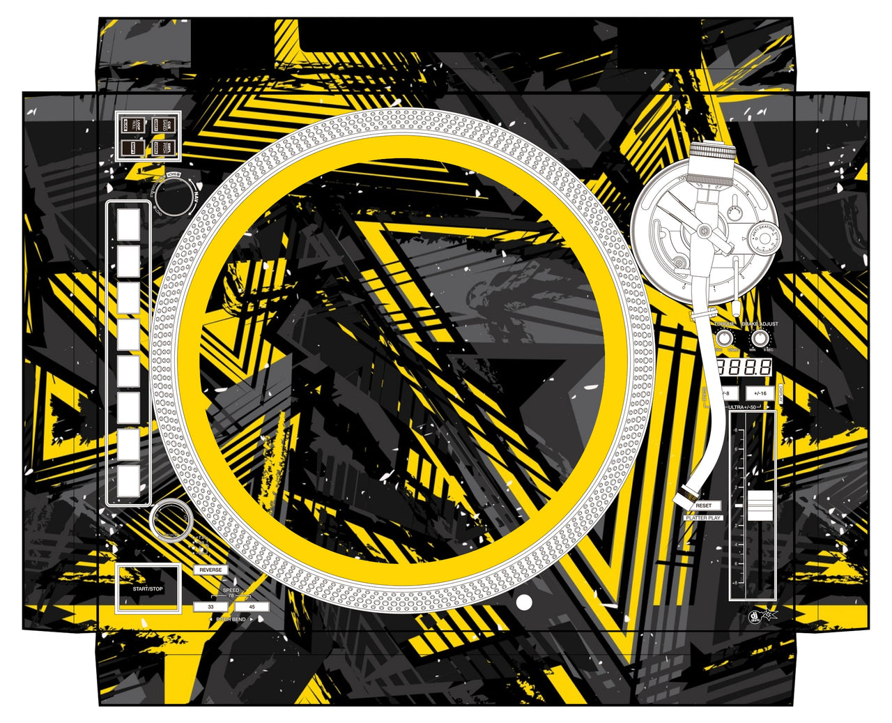 Reloop RP 8000 MK2 Skin Ridge Yellow