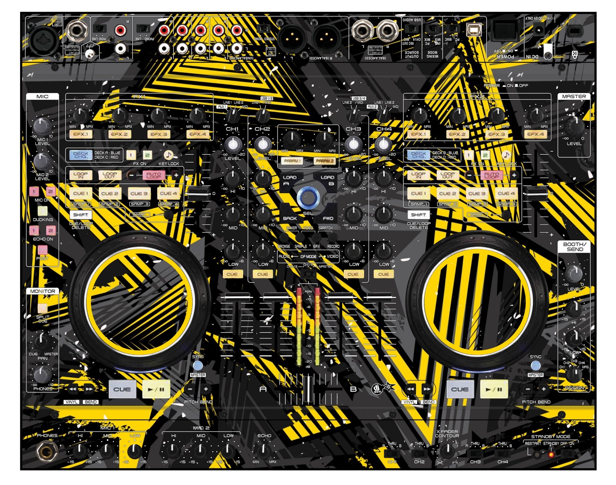 Denon DJ MC 6000 Skin Ridge Yellow