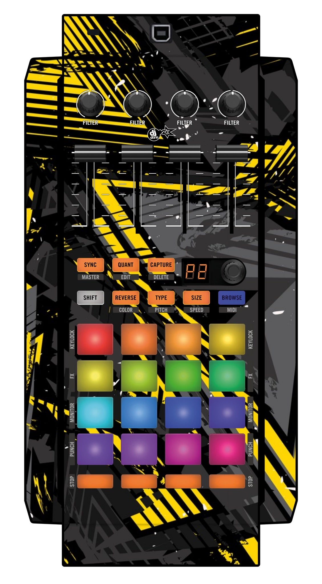 Native Instruments F1 Skin Ridge Yellow