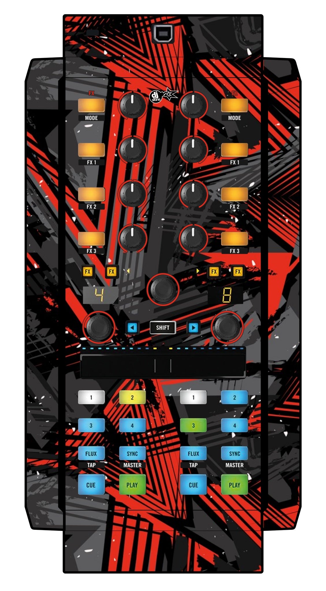 Native Instruments X1 MK2 Skin Ridge Red