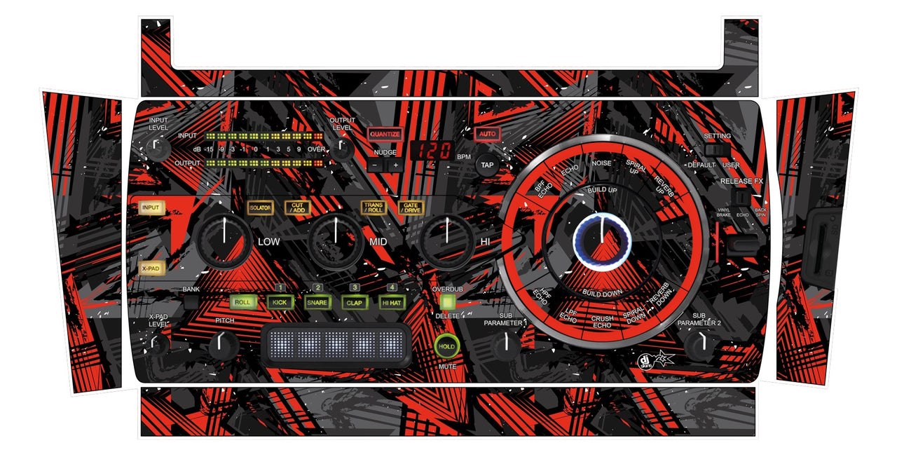 Pioneer DJ RMX 1000 Skin Ridge Red