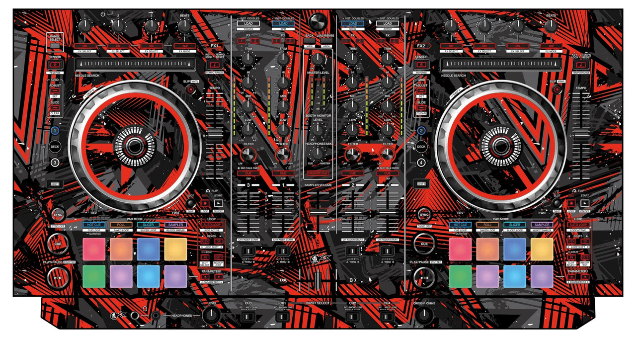 Pioneer DJ DDJ SX 2 Skin Ridge Red