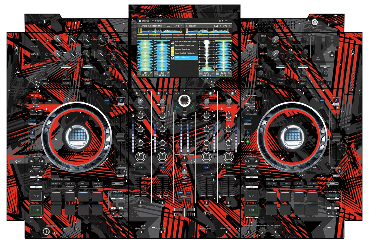 Denon DJ PRIME 4+ Skin Ridge Red