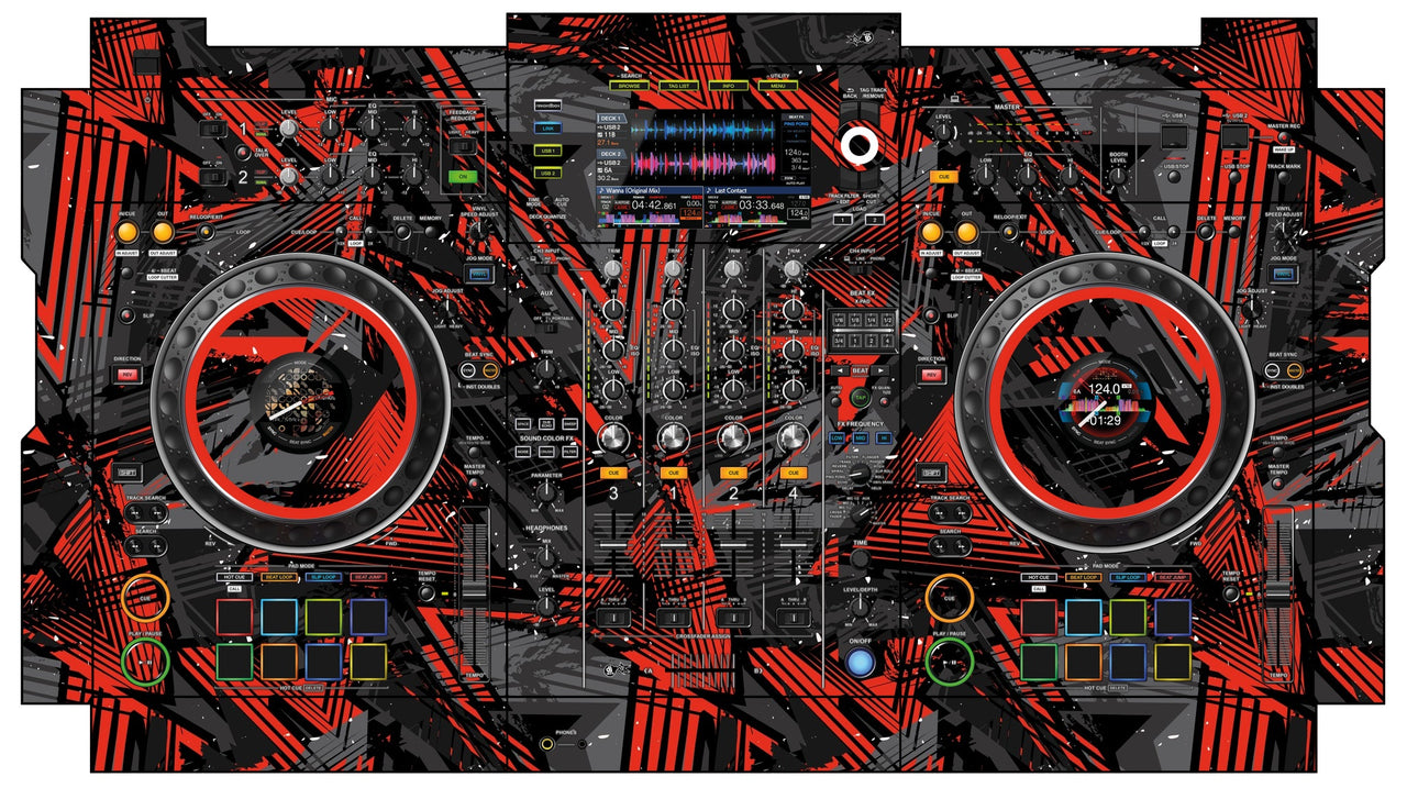 Pioneer DJ XDJ XZ Skin Ridge Red