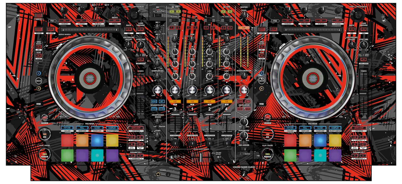 Pioneer DJ DDJ SZ Skin Ridge Red