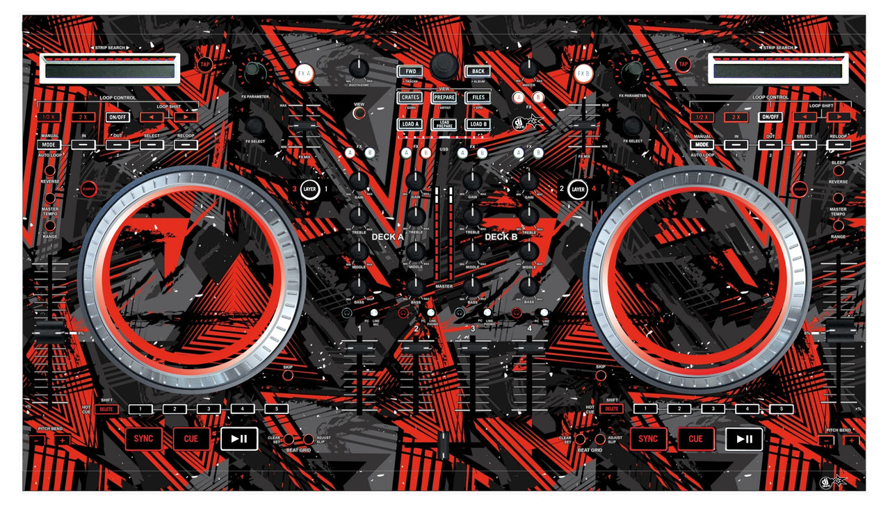 Numark NS 6 Skin Ridge Red