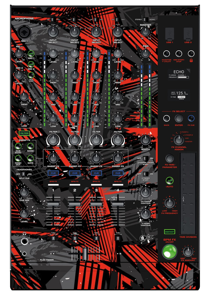 Denon DJ X 1850 Skin Ridge Red