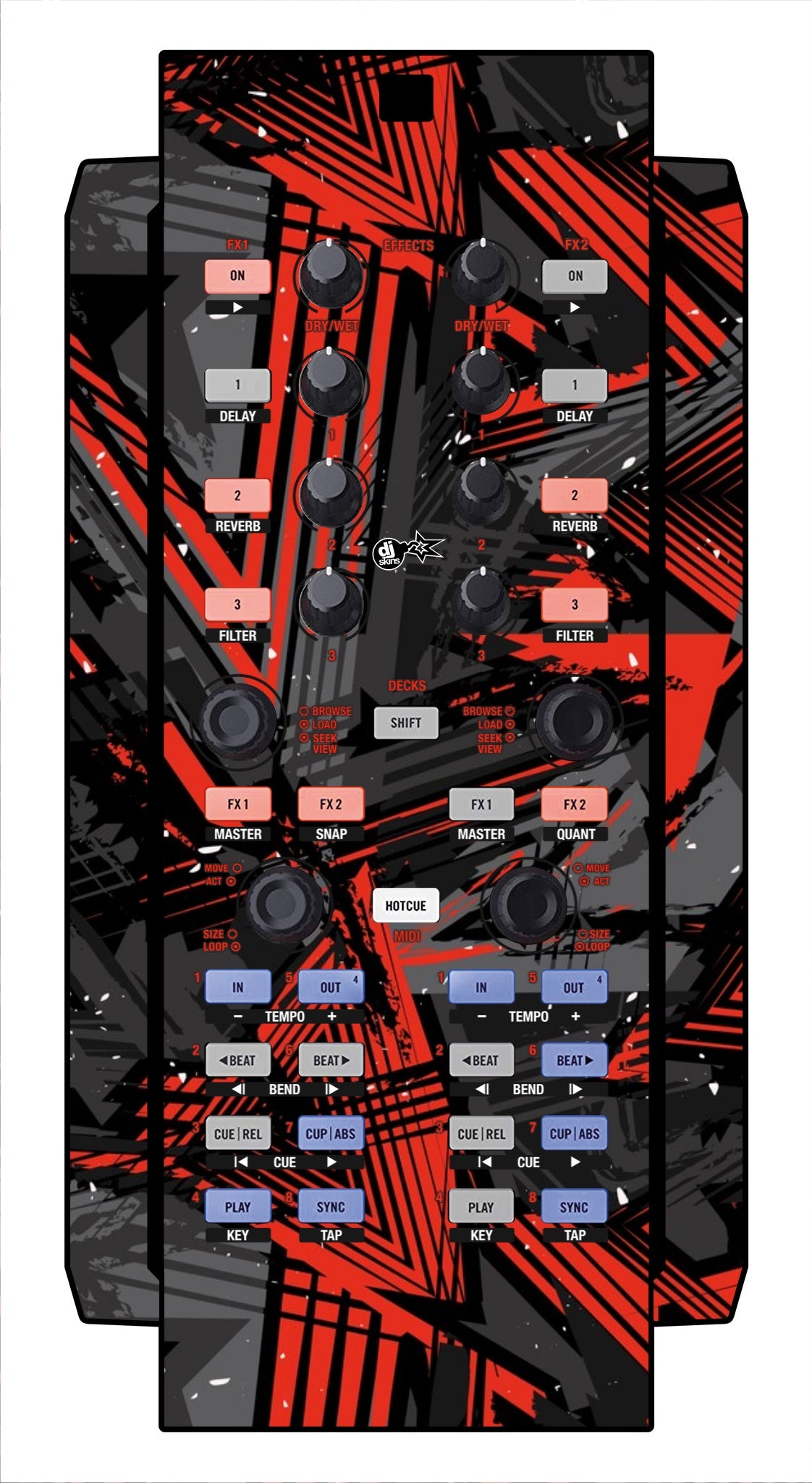 Native Instruments X1 Skin Ridge Red
