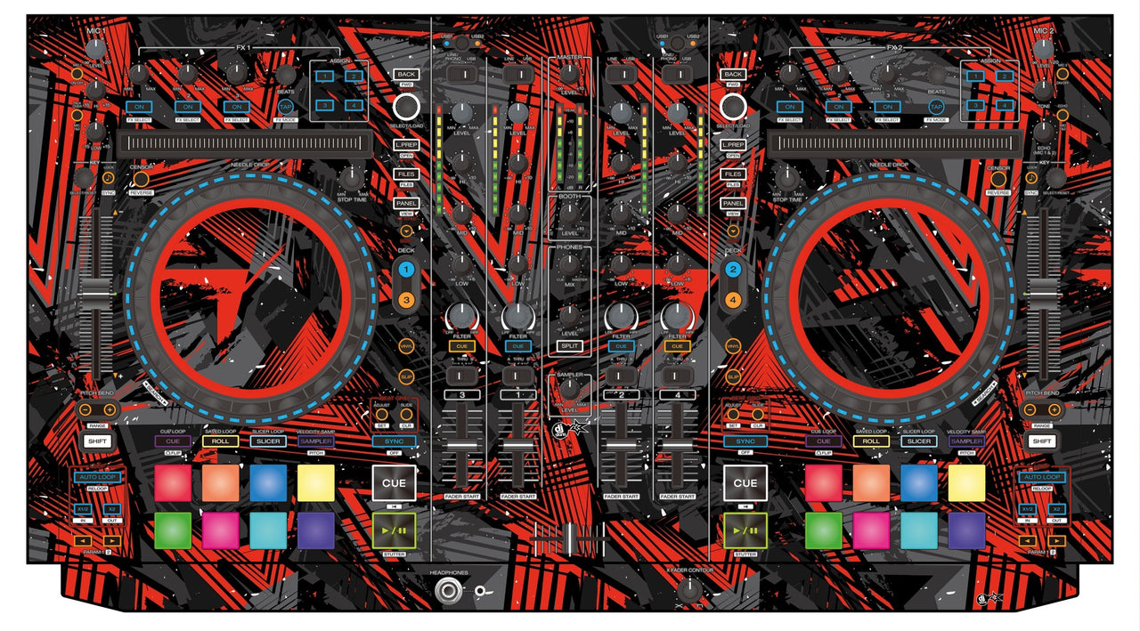 Denon DJ MC 7000 Skin Ridge Red