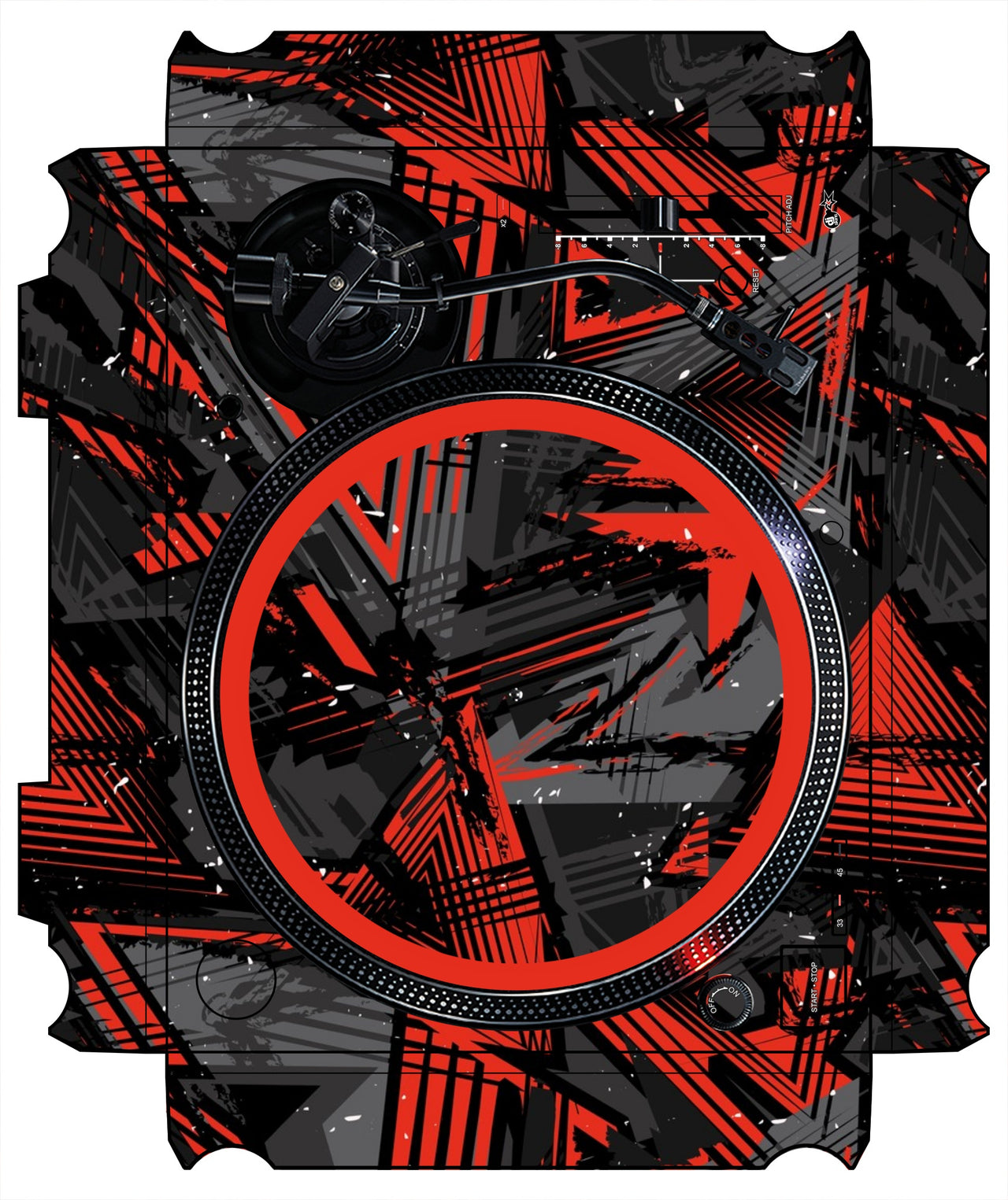 Technics 1200 / 1210 MK7 VERTICAL Skin Ridge Red