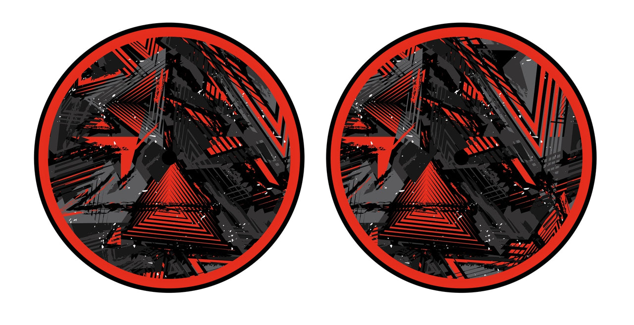 Universal Vinyl Labelsticker (12.5 cm - LARGE) Skin Ridge Red