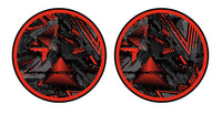Universal Vinyl Labelsticker (12.5 cm - LARGE) Skin Ridge Red