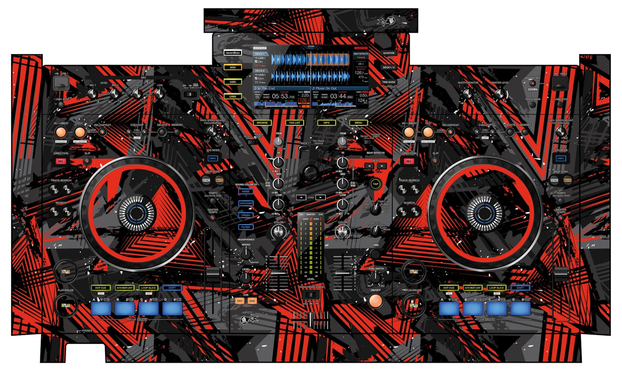 Pioneer DJ XDJ RX Skin Ridge Red