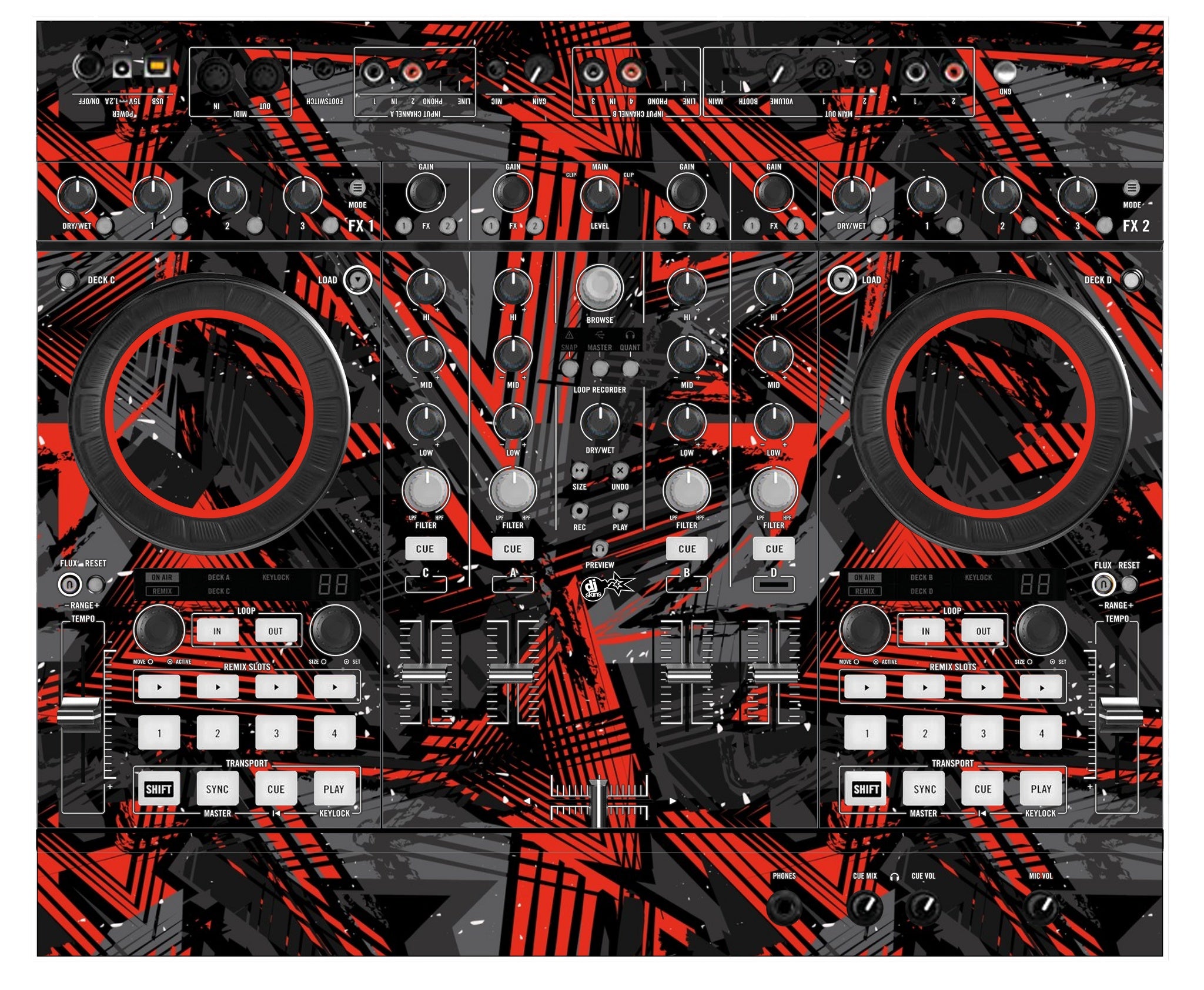 Native Instruments S4 MK2 Skin Ridge Red