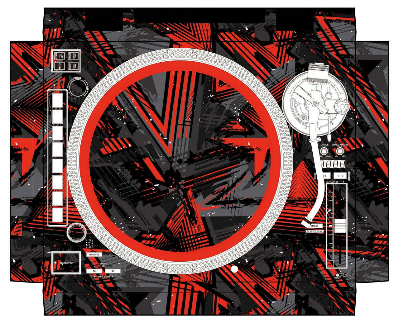 Reloop RP 8000 MK2 Skin Ridge Red
