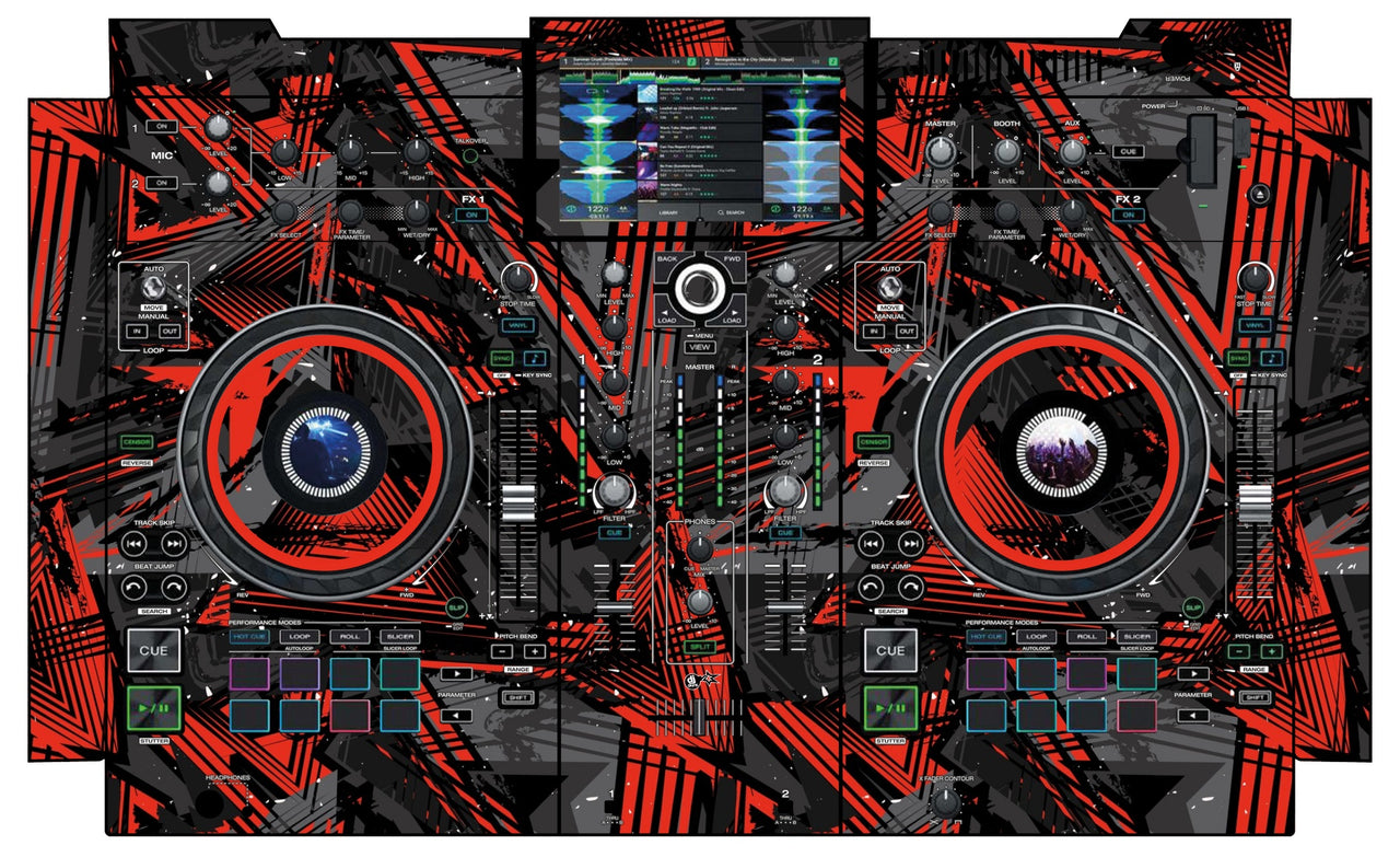 Denon DJ PRIME 2 Skin Ridge Red