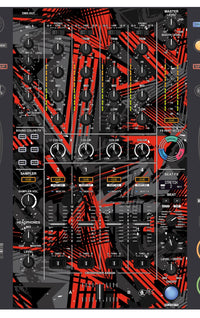 Pioneer DJ DDJ FLX10 MIXER Skin Ridge Red