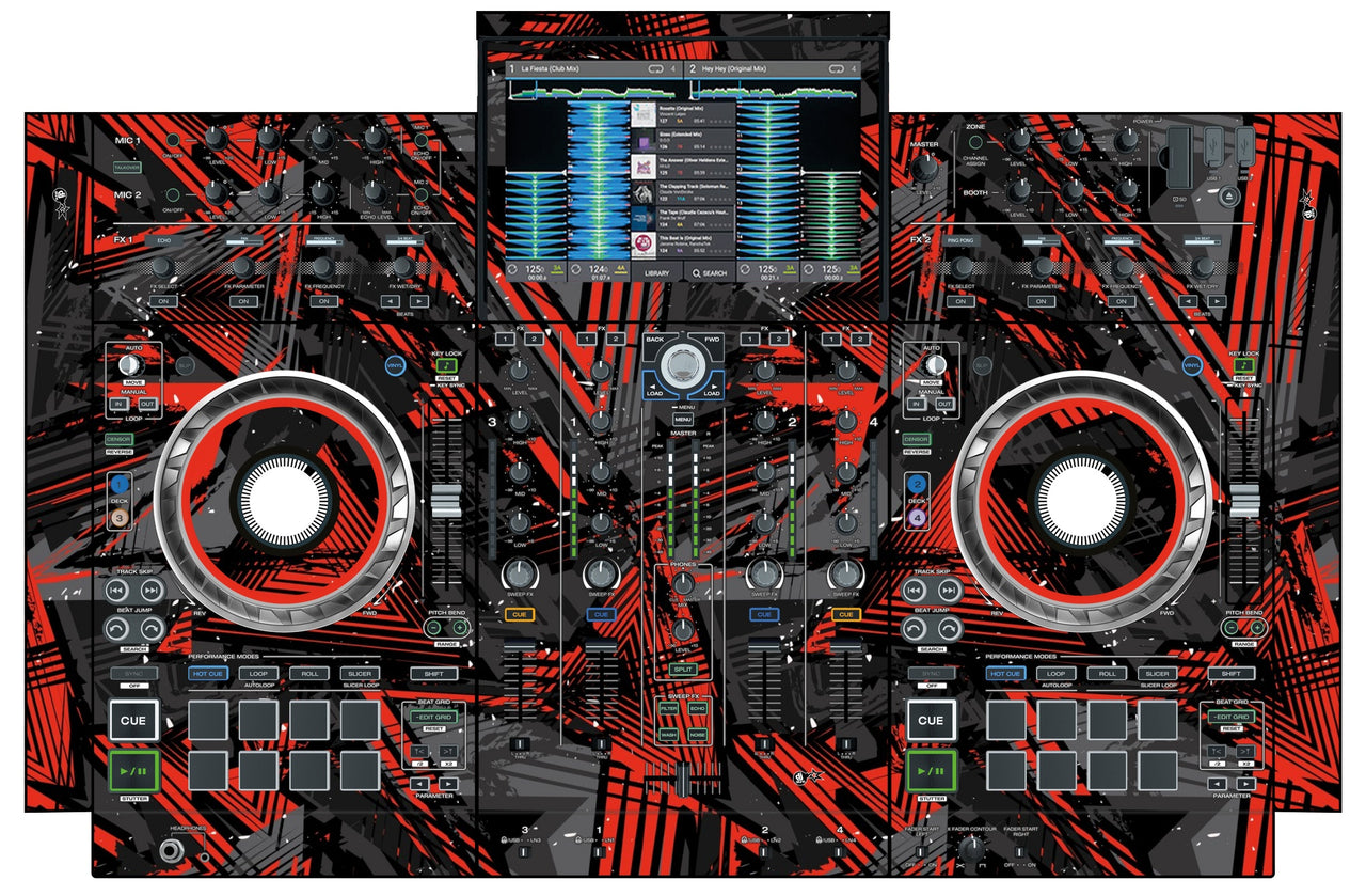 Denon DJ PRIME 4 Skin Ridge Red